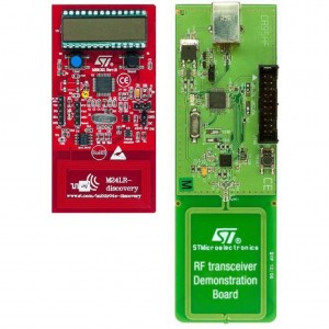 M24LR-DISCOVERY, Демокит на базе M24LR64 (EEPROM с RF  интерфейсом 13.56МГц) + STM8L152C6T6, считыватель на базе CR95 + STM32F103CB,  USB, LCD, датчик температуры