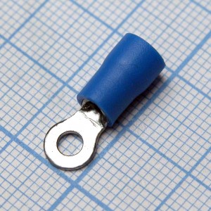 RV2-3.2  Blue, наконечник кабельный кольцевой с изоляцией d=3.2мм, сеч. пров.1.5-2.5мм2