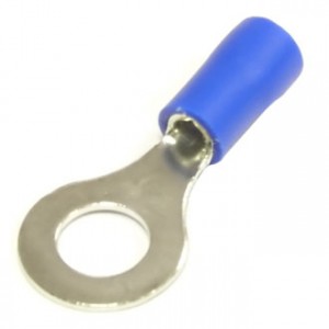 RV2-6 Blue, наконечник кабельный кольцевой с изоляцией d=6.4мм, сеч. пров.1.5-2.5мм2