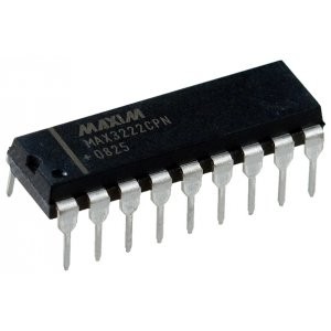 MAX3222CPN+, Интерфейс RS-232  250 кБит/сек Uпит=3-5.5V  0.3mA  4х0.1мкФ  0...+70C