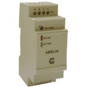 AMR2-12, Преобразователь AC-DC на DIN-рейку  25Вт, выход 12В/до 2А, вход 90...264 В AC 47...63Гц/120...370В DC, изоляция 3000В AC, в кожухе , 35х91х91мм, -40...+71°С