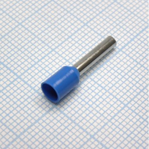 HE  2512  Blue, наконечник кабельный торцевой трубчатый с изоляцией, L=19/12мм, сеч. пров. 2.5мм2