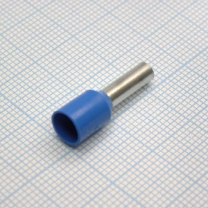 HE  6012  Blue, наконечник кабельный торцевой трубчатый с изоляцией, L=20/12мм, сеч. пров. 6.0мм2