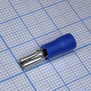 FDD2-110(8)  Blue, наконечник кабельный ножевой (гнездо) с изоляцией 0.8х2.8мм, сеч. пров. 1.5-2.5мм2