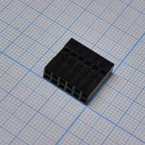 BLD-2x06, BLD корпус двухрядного разъема 12 pin (2х6) на кабель, шаг 2.54мм, требуются контакты T-DS1071-SC600