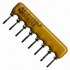 4608X-102-104LF, Резисторная сборка 4 резисторов 100кОм