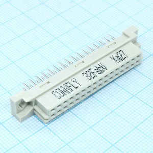 DS1118-32F0V23, Разъем (розетка) DIN 41612 тип B 32pin (2х16), шаг 2.54мм двухрядный прямой (ряд АB)