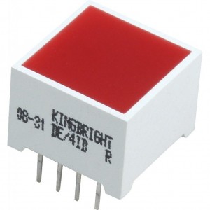 DE/4ID, LED модуль/15х15мм/красный/625нм/9-31мкд