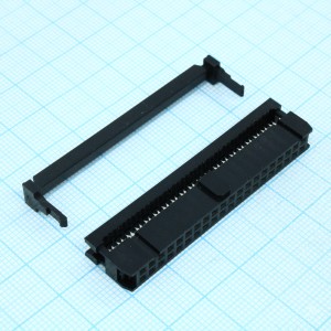 DS1016-40MA2BB, IDC разъем, розетка на плоский шлейф 40pin(2x20), шаг 2.54мм