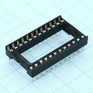 DS1009-24AT1WX-0A2, DIP-панель под микросхему 24pin, шаг 2.54мм, ширина 15.24мм