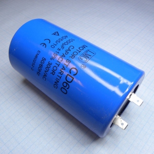 CD60 300V 1000uF ±15%, Алюминиевый пусковой электролитический конденсатор