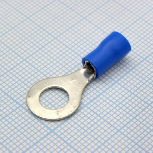 RV2-6 Blue, наконечник кабельный кольцевой с изоляцией d=6.4мм, сеч. пров.1.5-2.5мм2
