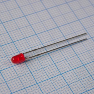 L-7104ID-5V, Светодиод 3мм/красный/625нм/8-20мкд/40°/встроенный резистор/5в