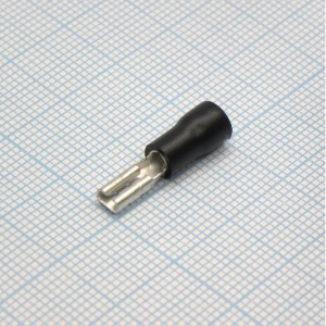 FDD2-110(5)  Black, наконечник кабельный ножевой (гнездо) с изоляцией 0.5х2.8мм, сеч. пров. 1.5-2.5мм2