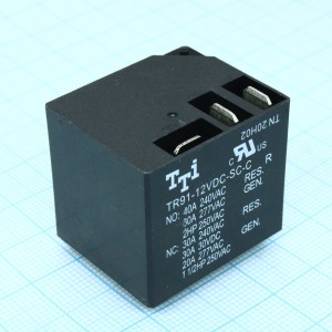 TR91-12VDC-SC-C-R, мощное 12VDC, 40A, 1переключение