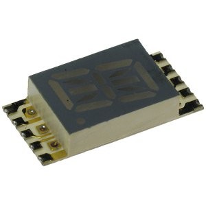 KCPDA04-102, 2-х разрядный сегментный дисплей smd 10,16мм/зеленый/568нм/1.9-7.5мкд/ОА