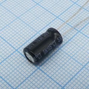 SN050M0010BZF-0611, Алюминиевый электролитический конденсатор неполярный 50В 10мкФ ±20% 6.3х11 105°C