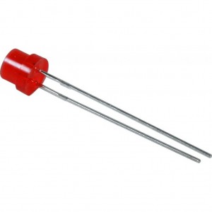 L-433SRDT, Светодиод 5мм/красный/640нм/50-100мкд/цилиндр короткий/100°