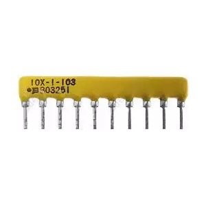 A10122J, Резисторная сборка 9 резисторов 1,2кОм ±5% 1/8W ±100ppm/°C