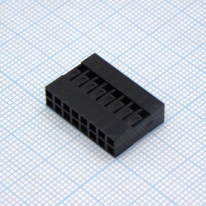 KLS1-540A-2X08-H, BLD корпус двухрядного разъема 16 pin (2х8) на кабель, шаг 2.54мм, требуются контакты T-DS1071-SC600