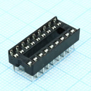 DS1009-18AT1NX-0A2, DIP-панель под микросхему 18pin, шаг 2.54мм, ширина 7.62мм