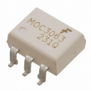 MOC3063SM, Оптопара симисторная одноканальная изоляция 4.17кВ напряжение 600В 0.005A 0.25Вт -40...+85°С