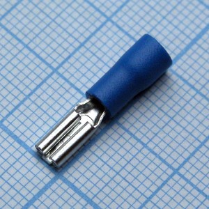 FDD1.25-110(5)  Blue, наконечник кабельный ножевой (гнездо) с изоляцией 0.5х2.8мм, сеч. пров. 0.5-1.5мм2