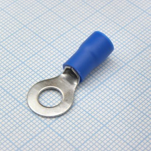 RV3.5-6  Blue, наконечник кабельный кольцевой с изоляцией d=6.4мм, сеч. пров.2.5-4.0мм2