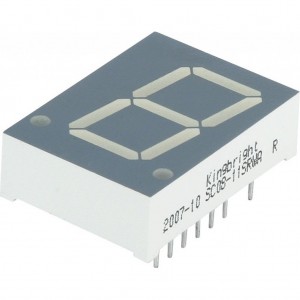 SC08-11SRWA, 1 разрядный индикатор 20,32мм/красный/640нм/8-24мкд/ОК