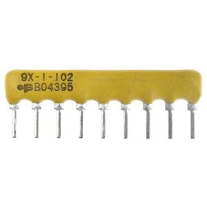 4609X-101-104LF, Резисторная сборка 8 резисторов 100кОм с одним общим выводом