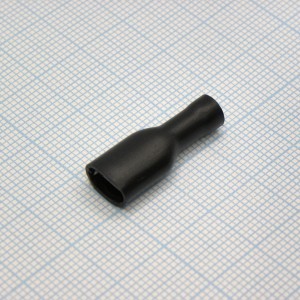FDFD2-250  Black, наконечник кабельный ножевой (гнездо) полностью в изоляции 0.8х6.35мм, сеч. пров. 1.5-2.5мм2