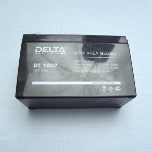 DT 1207, Аккумулятор свинцово-кислотный, размер 151*65*102