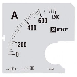 Шкала сменная для A961 600/5А-1,5 EKF PROxima(кр.1шт) [s-a961-600]