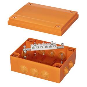 Коробка пластиковая FS с кабельными вводами и клеммниками, IP55, 240x190x90 мм, 6р, 450V, 32A, 10 мм2, нерж.контакт(кр.1шт) [FSK41610]