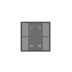 Кнопочная панель 4-х кл. (2 сцены/1 группа), металический корпус, серый DA-SW-S4-PG [DA-SW-S2-PG]