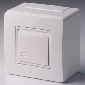 Коробка с выключателем 1-кл. 2мод. ОП Brava 16А IP20 PDD-N60 бел. 10002