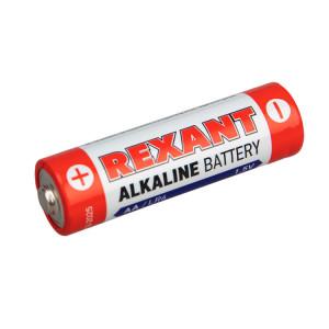 30-1050 Алкалиновая батарейка AA/LR6 1,5 V 2 шт. блистер REXANT(кр.2шт)