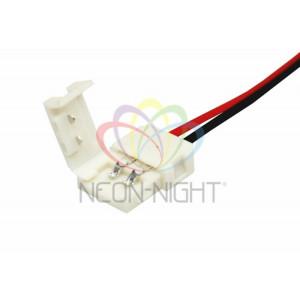 144-011 Коннектор питания (1 разъем) для одноцветных светодиодных лент шириной 8 мм LAMPER(кр.10ш