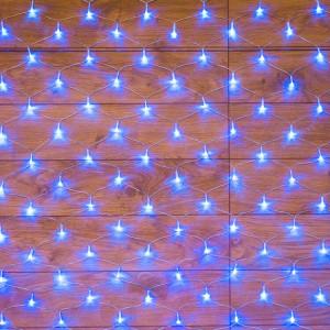 215-123 Гирлянда Сеть 1,5х1,5м, прозрачный ПВХ, 150 LED Синие(кр.1шт)