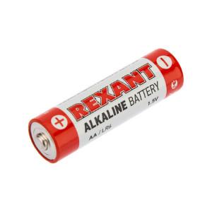 30-1027 Алкалиновая батарейка AA/LR6 1,5 V 4 шт. блистер REXANT(кр.4шт)