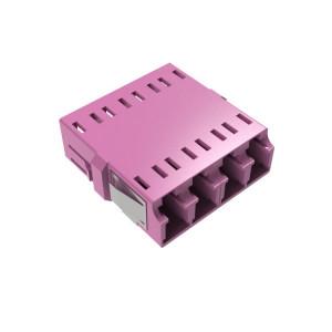 Адаптер LC/UPC-Quad, Senior/Senior, SC-Duplex footprint, OM4, пурпурный(кр.30шт) [RNFA54QLC]