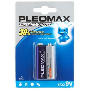 Батарейки Pleomax 6F22-1BL SUPER HEAVY DUTY Zinc (10/200/6000) (кр. 1шт) [C0019240]