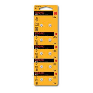 Батарейки Kodak AG1 (364) LR621 LR60 [KAG1-10] MAX Button Cell (100/1000/98000) (кр. 10шт) [Б0044706]