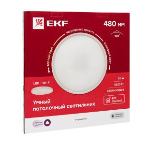 Умный потолочный светильник 480 мм 36W EKF Connect(кр.1шт) [sclwf-480-cct]