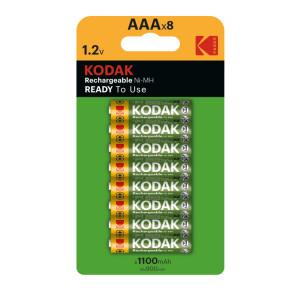 Аккумуляторы NiMH (никель-металлгидридные) Kodak HR03-8BL 1100mAh (48/384/23040) (кр. 8шт) [Б0056006]