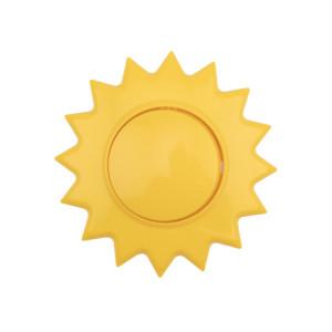 KR-78-0617 Выключатель одноклавишный KRANZ HAPPY Солнце скрытой установки, желтый(кр.1шт)
