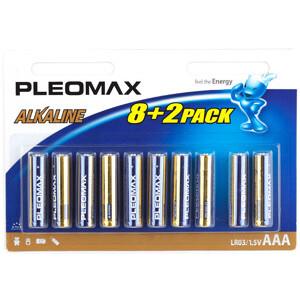 C0021219 Батарейки Pleomax LR03-8+2BL Alkaline (100/600/36000) (кр. 10шт)