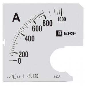Шкала сменная для A961 800/5А-1,5 EKF PROxima(кр.1шт) [s-a961-800]