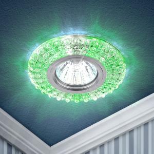 DK LD2 SL/GR+WH Светильник ЭРА декор cо светодиодной подсветкой (зеленый+белый), прозрачный (50/1400(кр.1шт) [Б0019199]