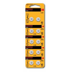 Батарейки Kodak AG10 (389) LR1130, LR54 [KAG10-10] MAX Button Cell (100/1000/70000) (кр. 10шт) [Б0044715]
